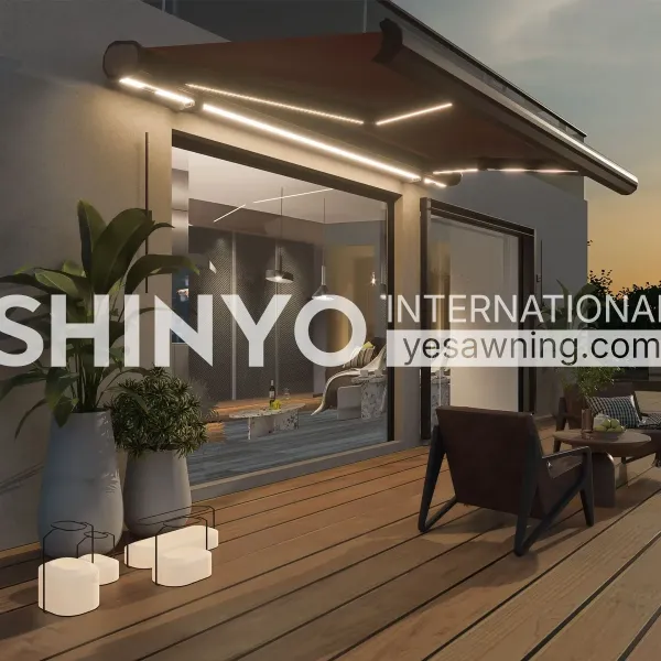 QHC电动全盒伸缩篷｜户外遮阳篷抗8级台风｜进口篷布10年质保