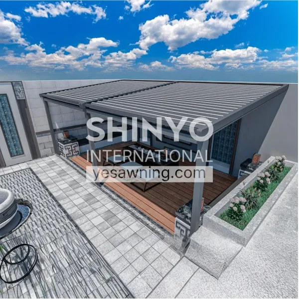 Motorized Folding Aluminum Canopy | Rain & Sun Protection | Wireless Remote Control | Outdoor Patio Extension